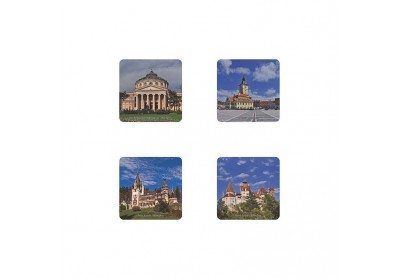 Suporturi pahare România set 4 bucăţi Suporturi pahare România set 4 bucăţi